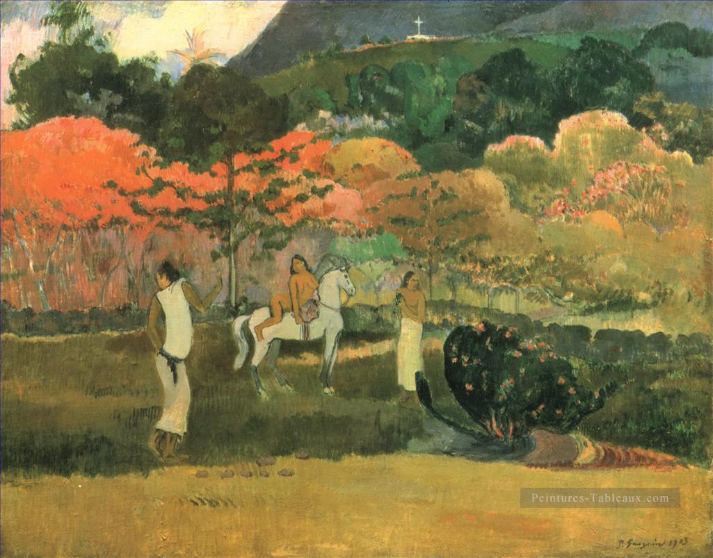 Femmes et moule Paul Gauguin Peintures à l'huile